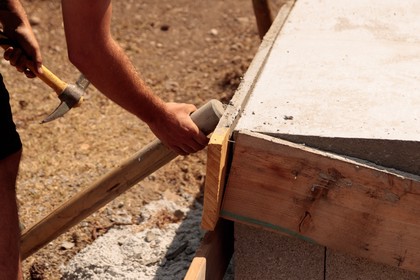 Représentation de l'étape du décoffrage