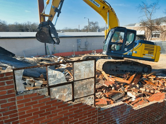 Démolition d'un bâtiment