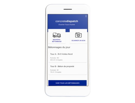 La planification des bétonnages ne prend plus que quelques instants